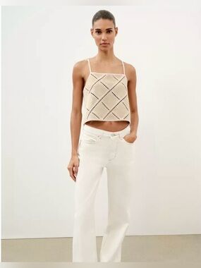 ZARA NWT Patchwork Strappy Top Size S